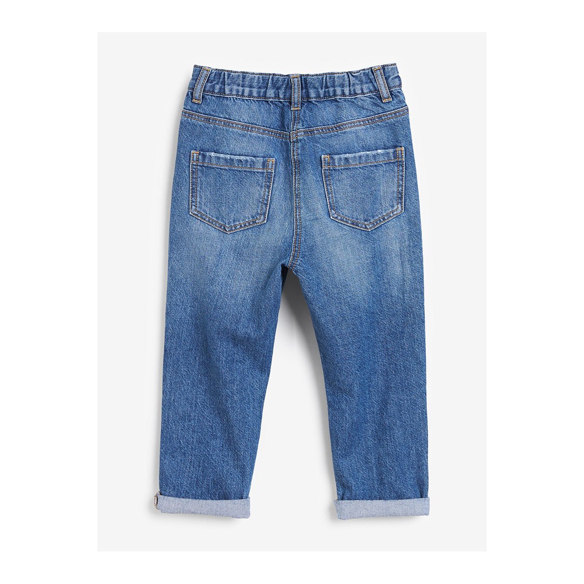 Jean Mom bleu vif usé, NEXT