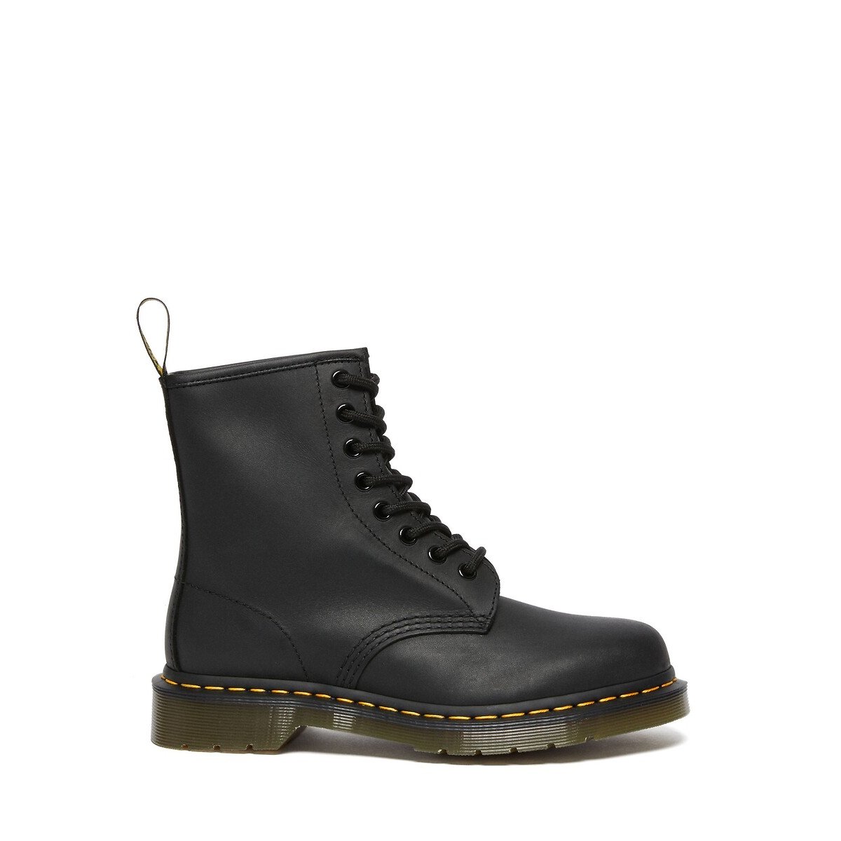 Boots 1460 en cuir Greasy noir, DR. MARTENS