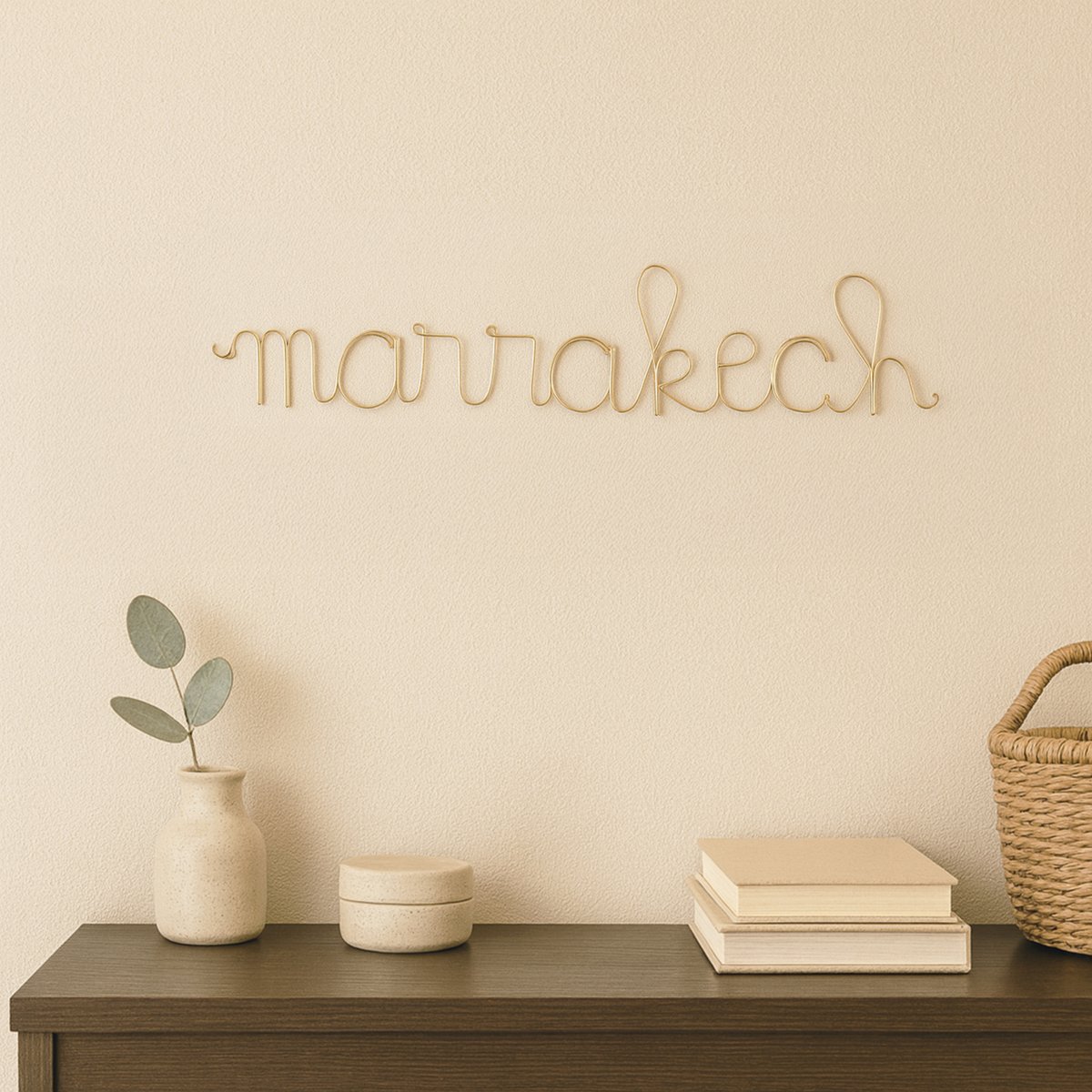 Mot fil de laiton "Marrakech" - LOJI doré vieilli, HOME MAISON
