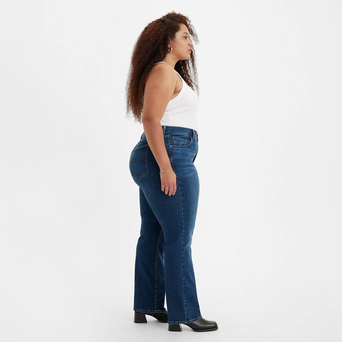 Plus 724 High Rise Straight Jeans blue wave dark, LEVI’S PLUS