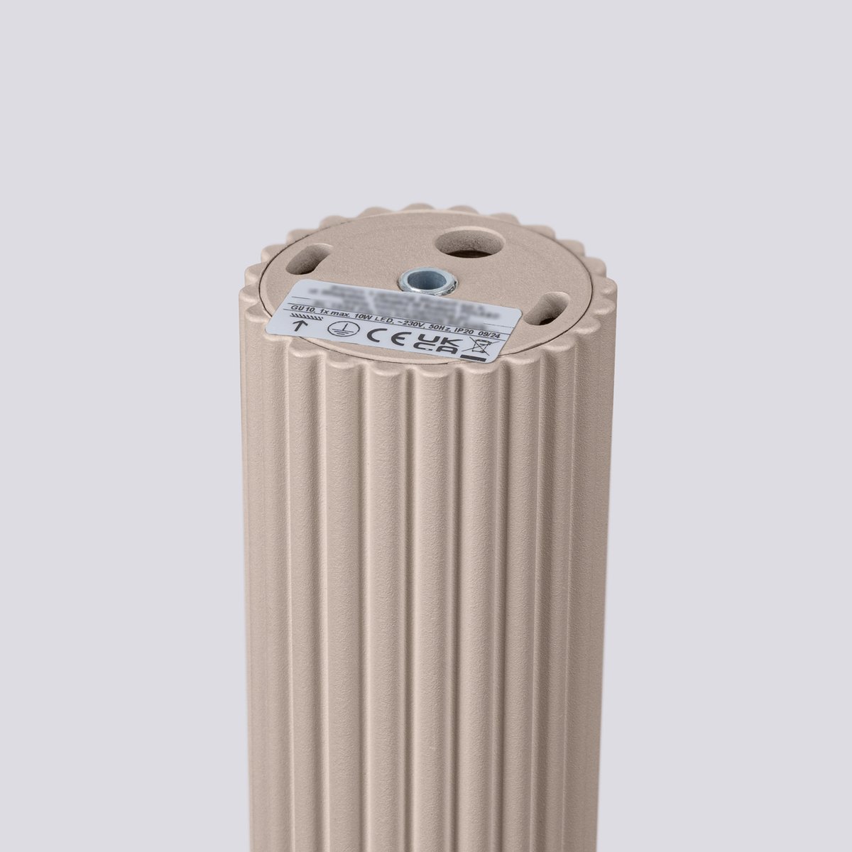 Plafonnier Aluminium Taupe GU10 1 Karbon marron, EDEN