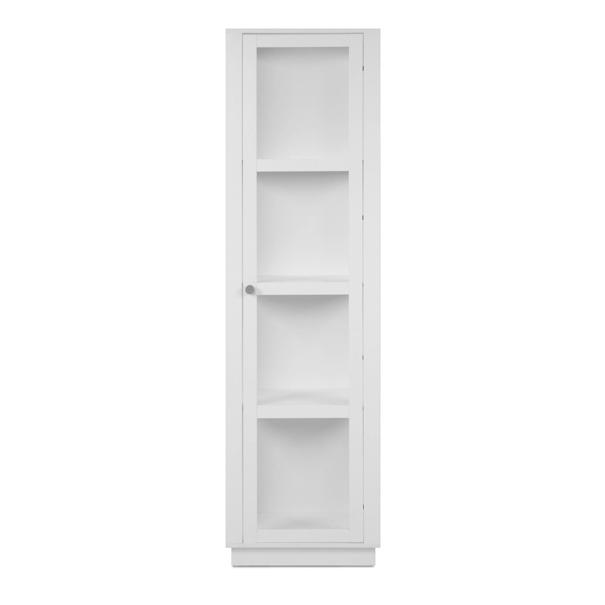 Colonne vitrine blanche 1 porte 4 niveaux RAVEN blanc, PIER IMPORT