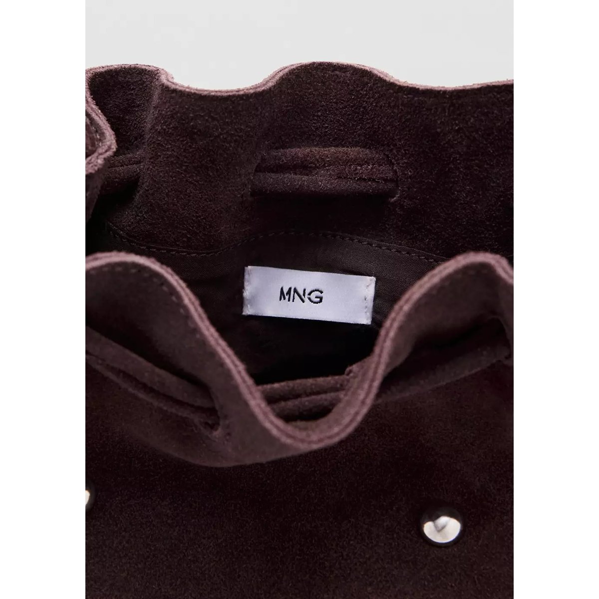 Mini sac seau en cuir chocolat, MANGO KIDS