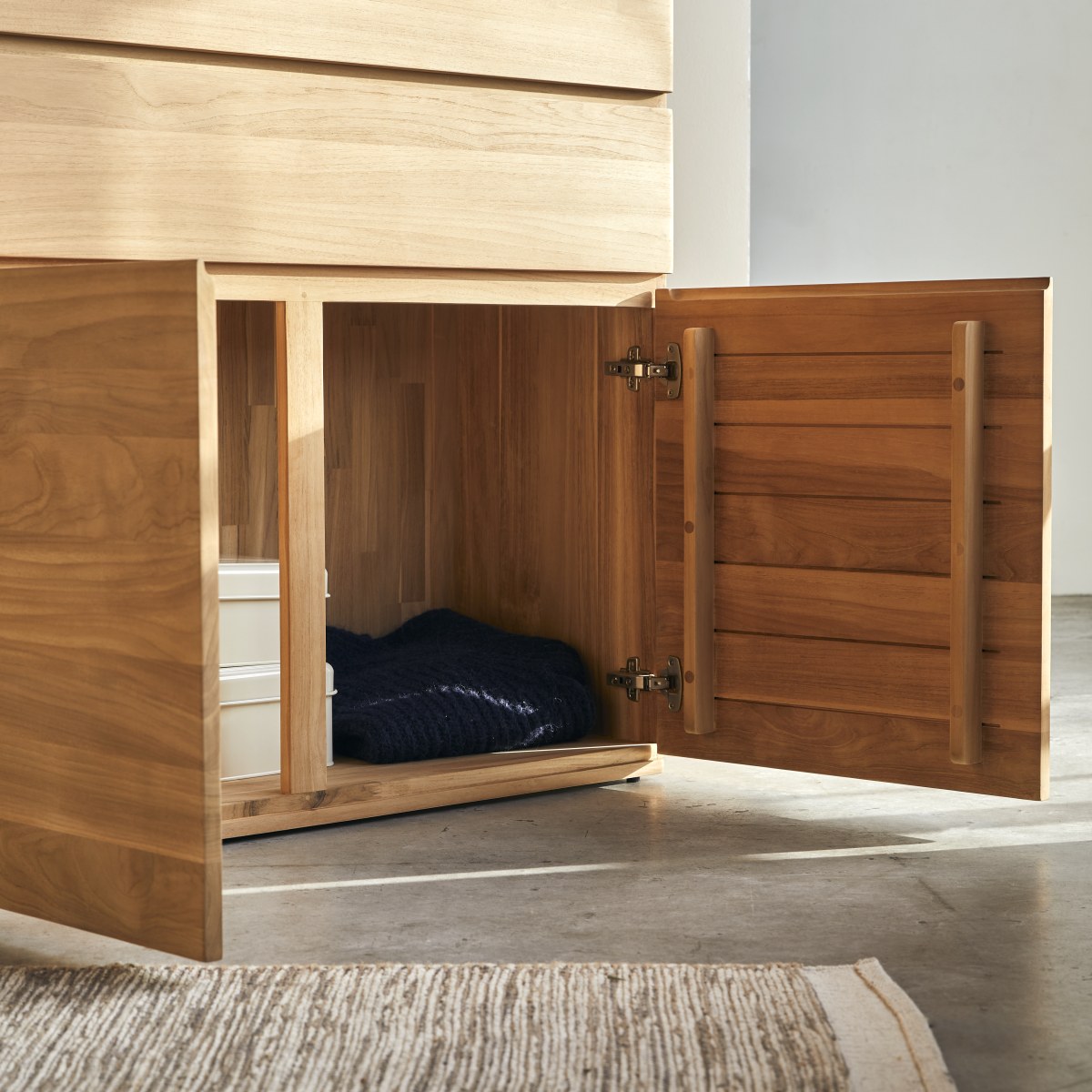 Commode en Teck massif, NINO naturel, TIKAMOON