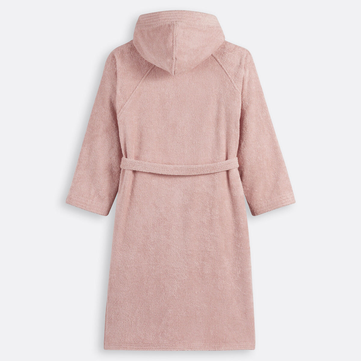 Peignoir capuche éponge bouclette 450 g/m2, Haxel rose poudré, LA REDOUTE INTERIEURS
