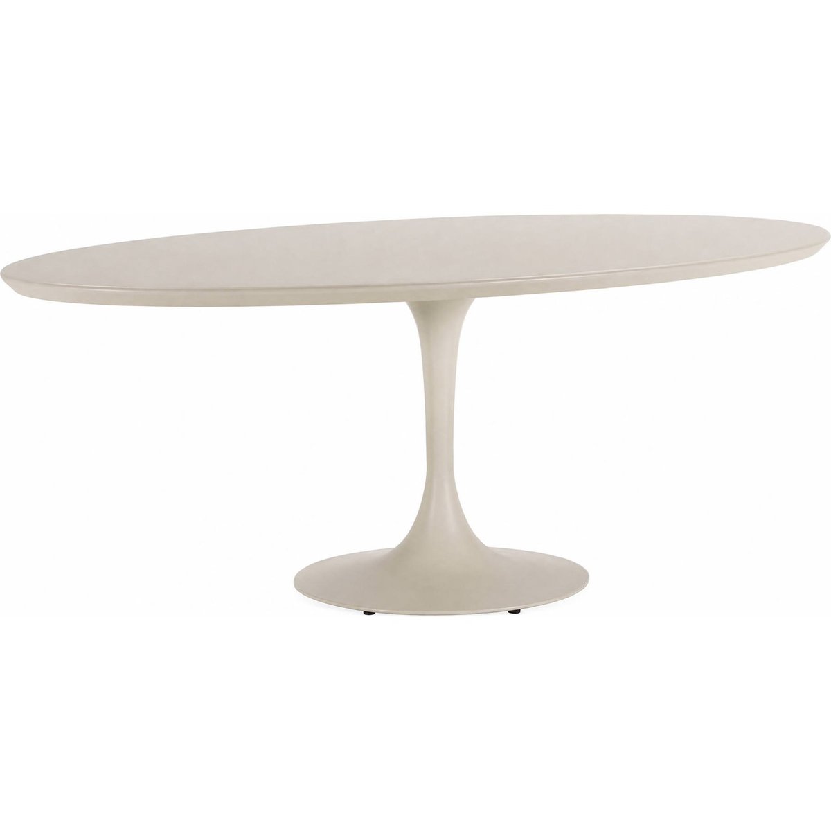 Table à manger ovale piètement central taupe, RECOLLECTION
