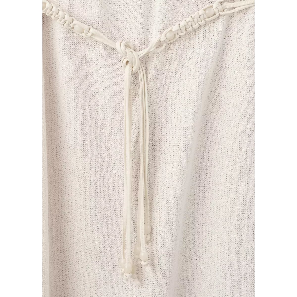 Robe en maille halter et ceinture écru, MANGO