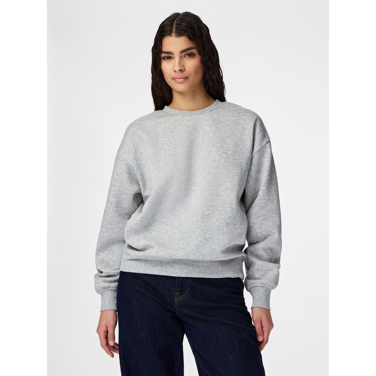 Sweat-Shirt gris - light grey melange, PIECES