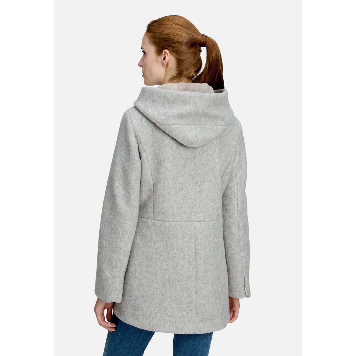 Veste d'hiver à capuche gris clair, AMBER & JUNE