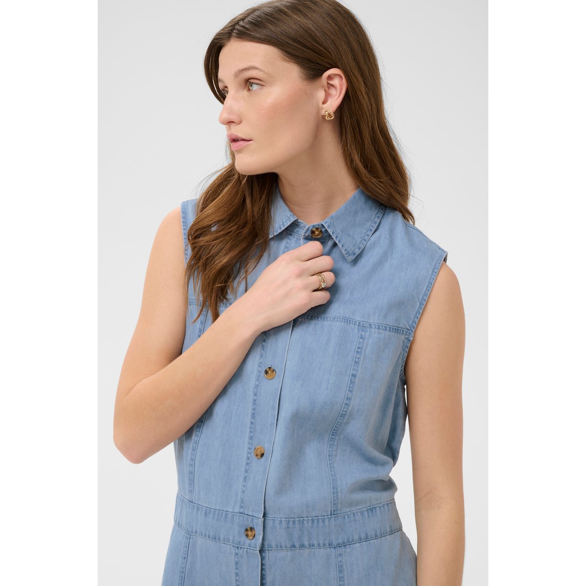 Robe bleu denim light blue denim, SOAKED IN LUXURY