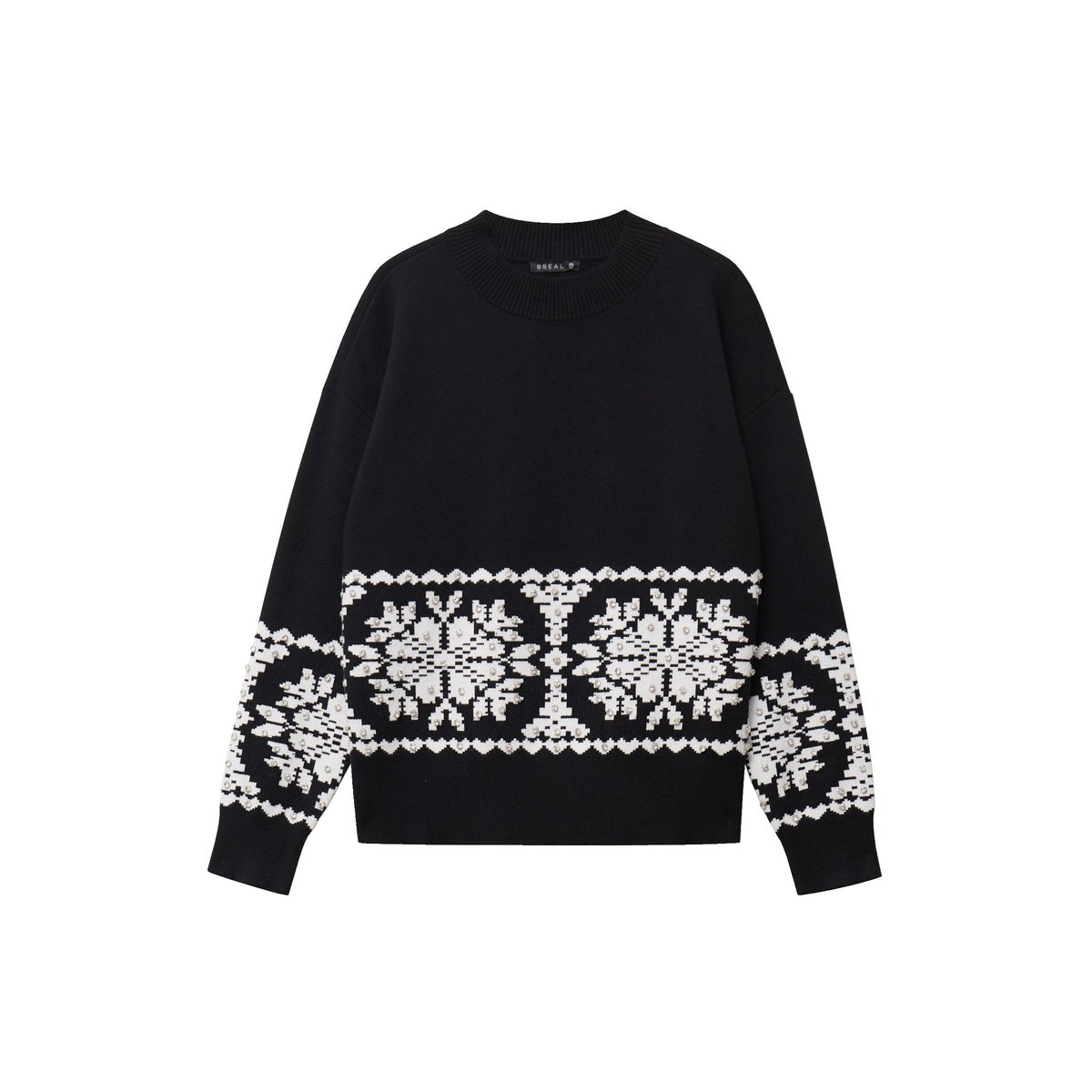 Pull col rond noir, BREAL