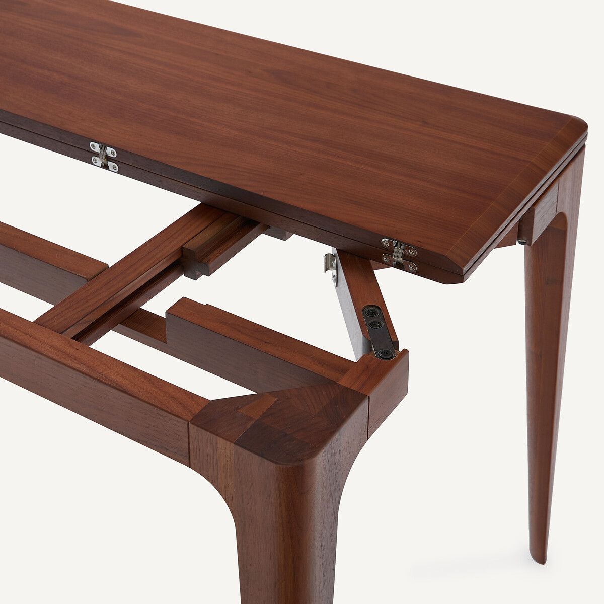 Console table extensible, en noyer massif et plaqué noyer, SANARA noyer, AM.PM