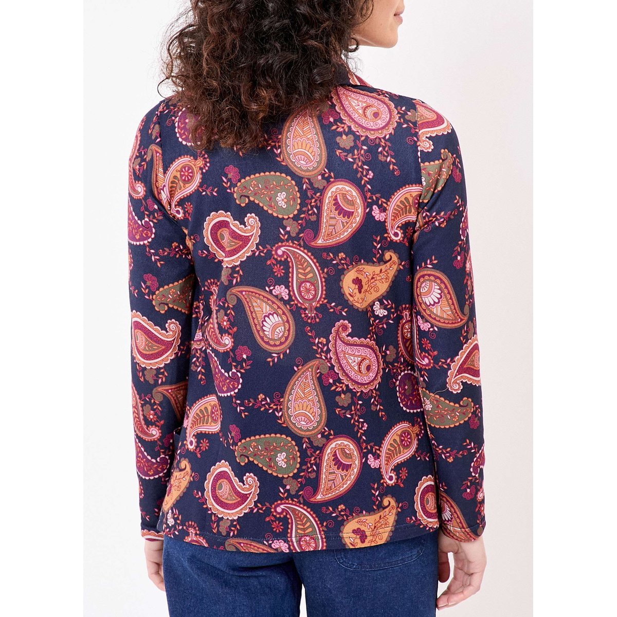 Veste souple maille CATLINE bleu marine keo, LA FIANCÉE