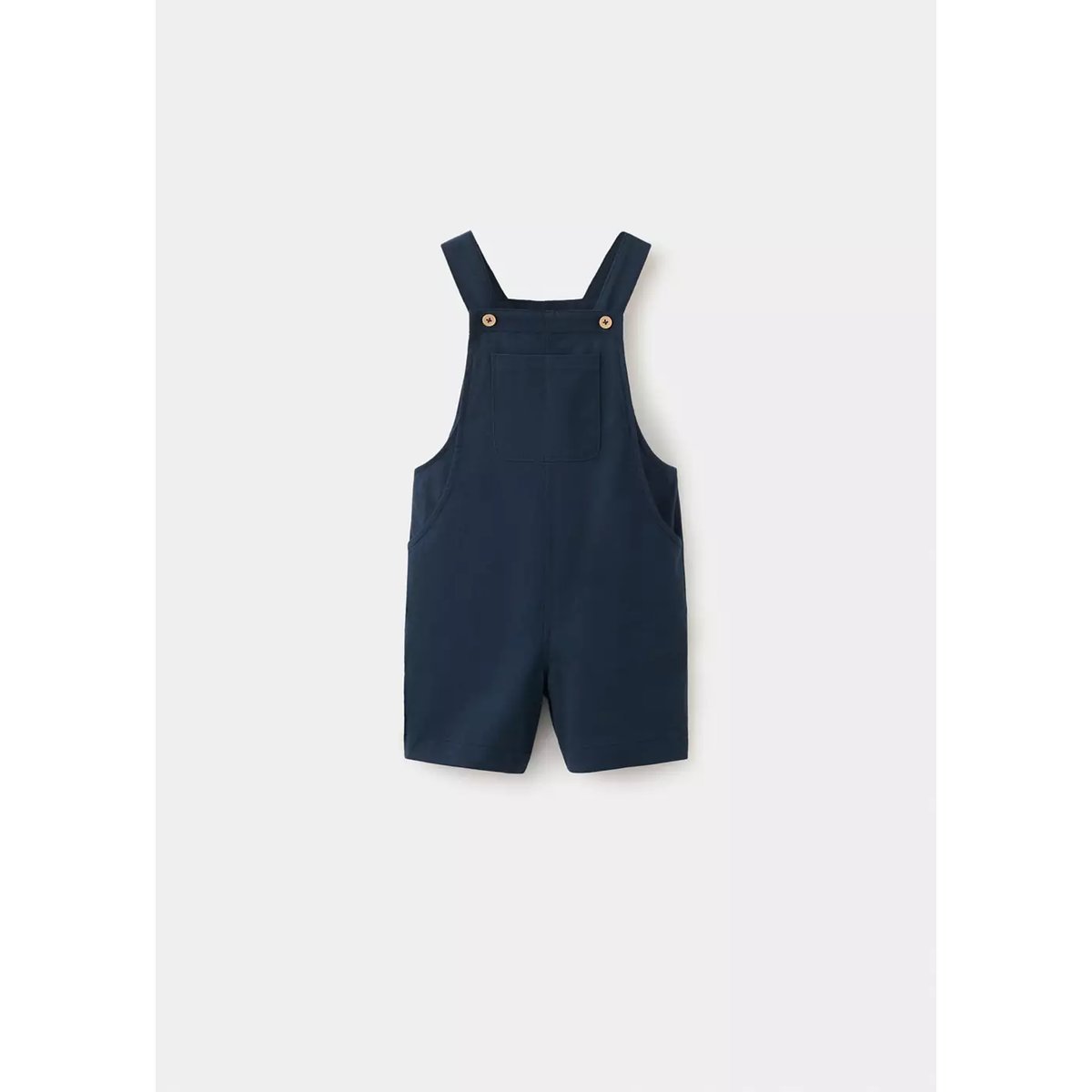Salopette courte coton bleu marine, MANGO BABY