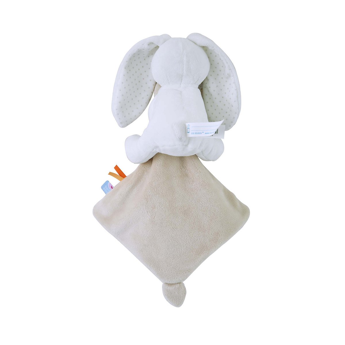 Doudou mouchoir xl lapin beige, SUCRE D'ORGE