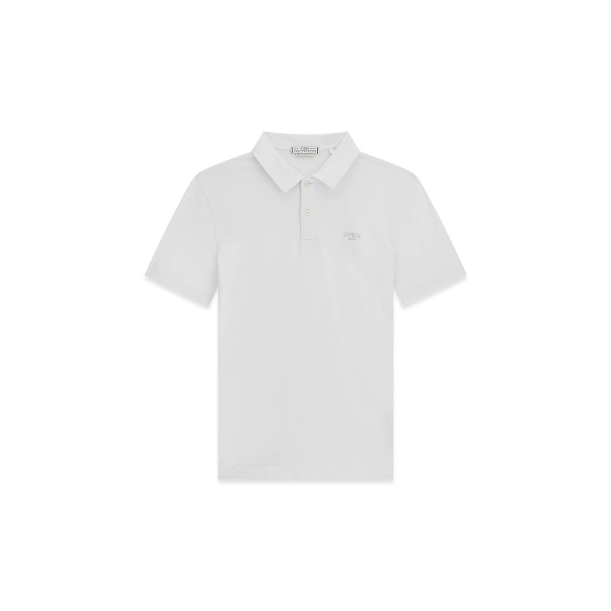 Polo Avec Logo Brodé blanc, GUESS