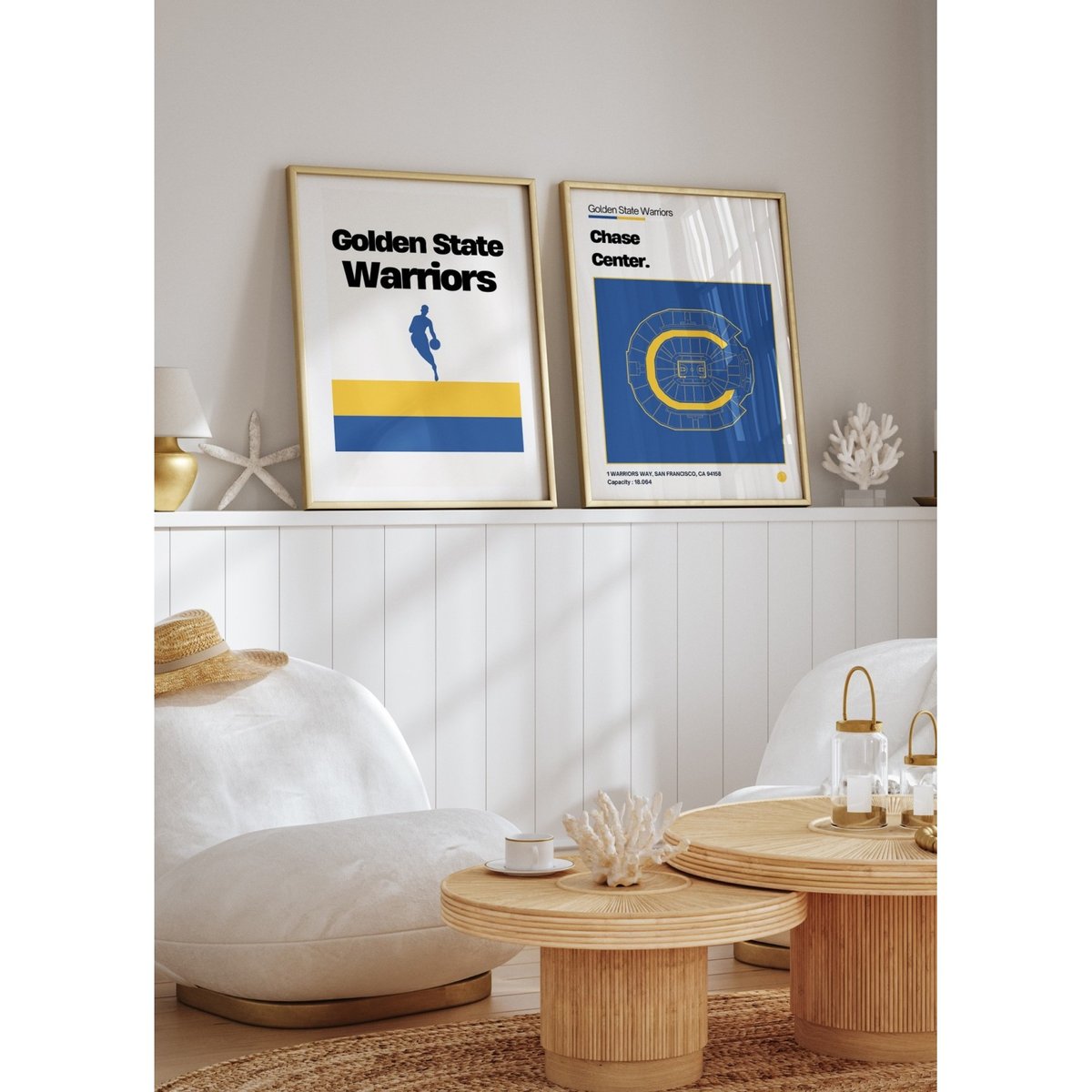 Affiche Chase Center - Golden State Warriors blanc, L'AFFICHERIE