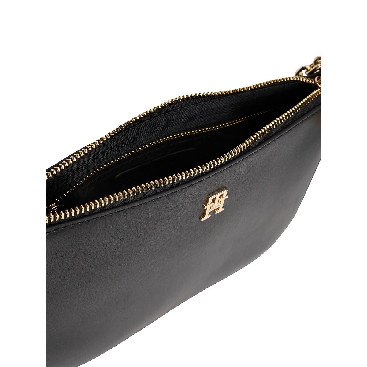 Sac à main à bandoulière chaîne, TH GLAM MEDIUM noir, TOMMY HILFIGER