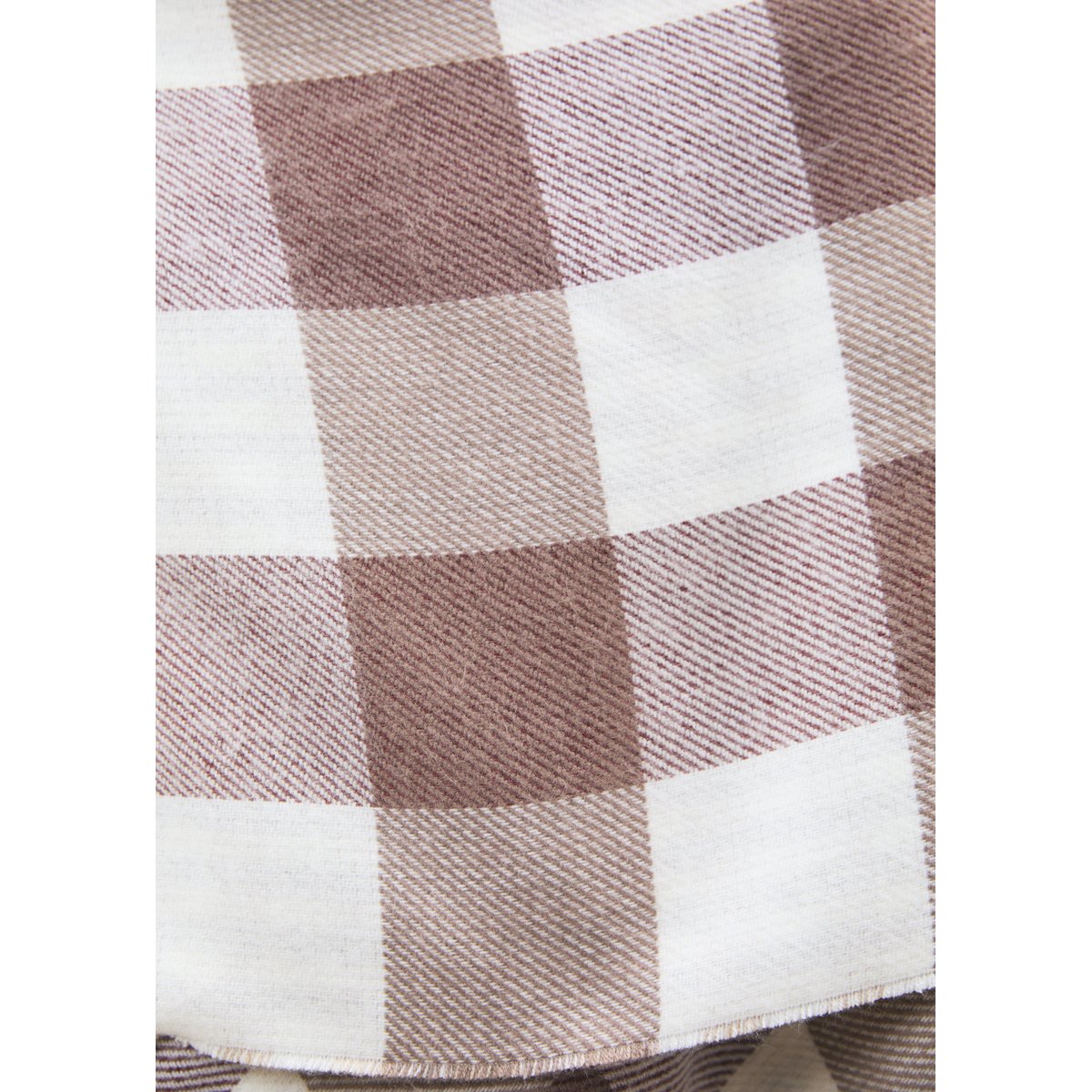 Poncho double face à carreaux off white/beige, HUMILITY