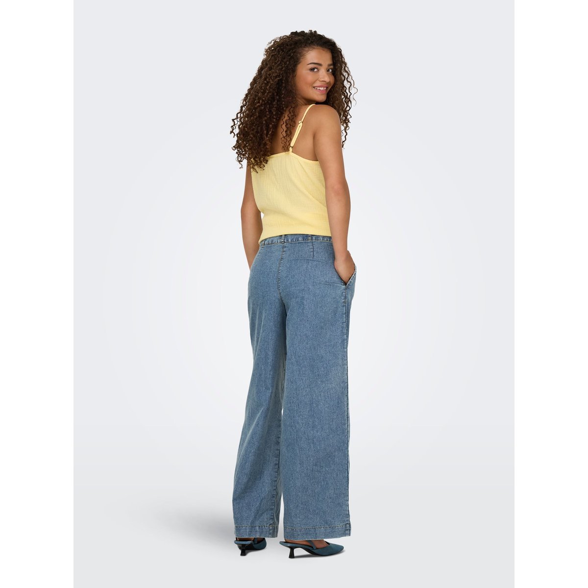Pantalon À Jambe Large medium blue denim, JDY
