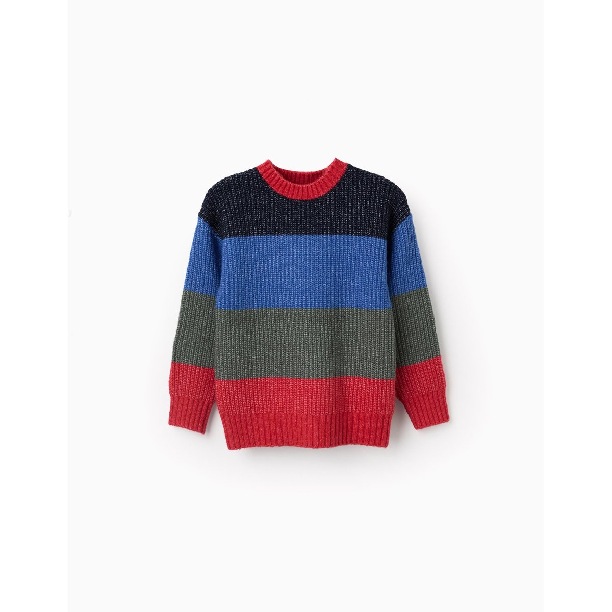 Pull en maille à rayures rouge, ZIPPY
