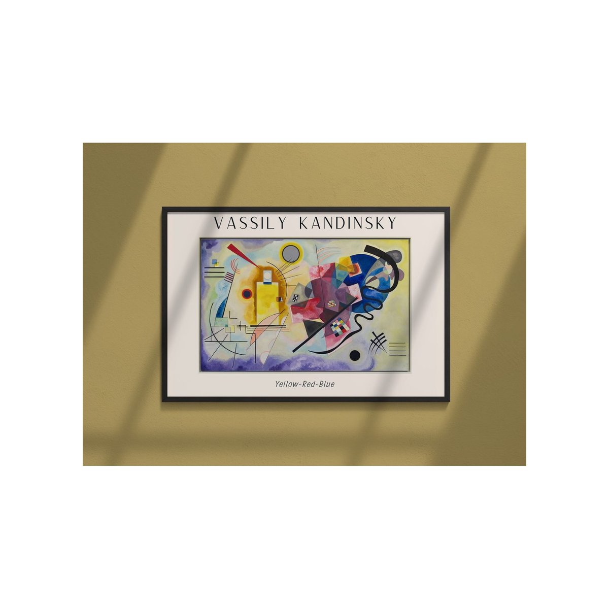 Affiche Vassily Kandinsky Yellow-Red-Blue blanc, L'AFFICHERIE