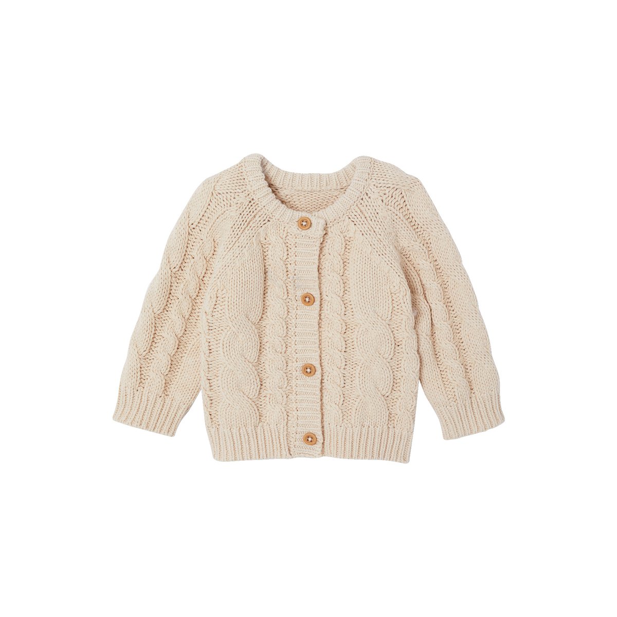 Gilet torsadé beige chiné, VERTBAUDET