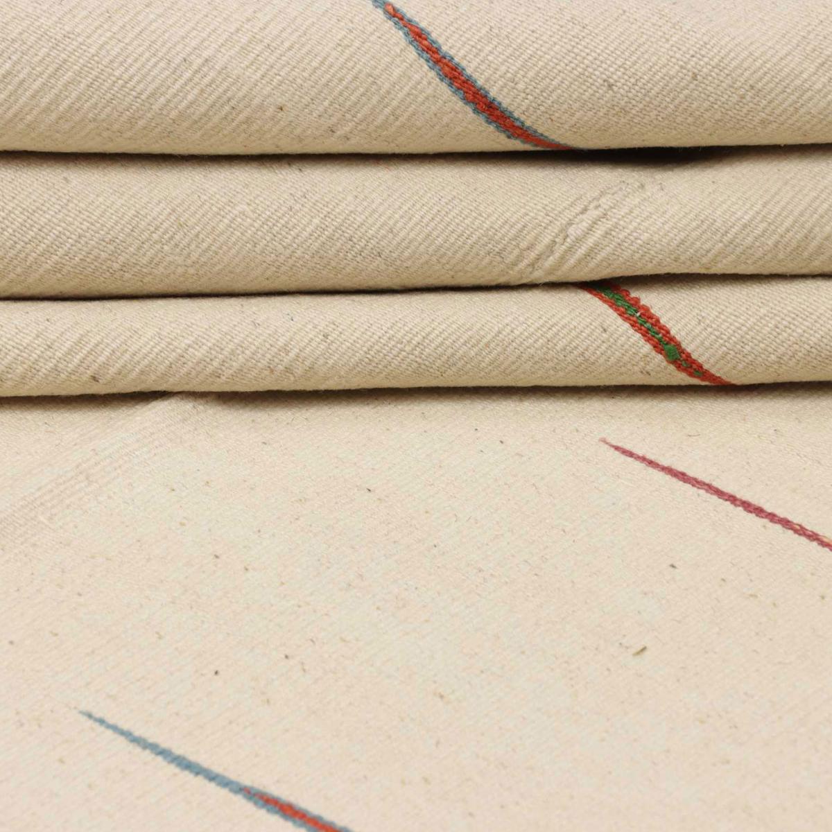 Authentique tapis d'Orient kilim fait main en laine A 4 ecru, crème, UN AMOUR DE TAPIS