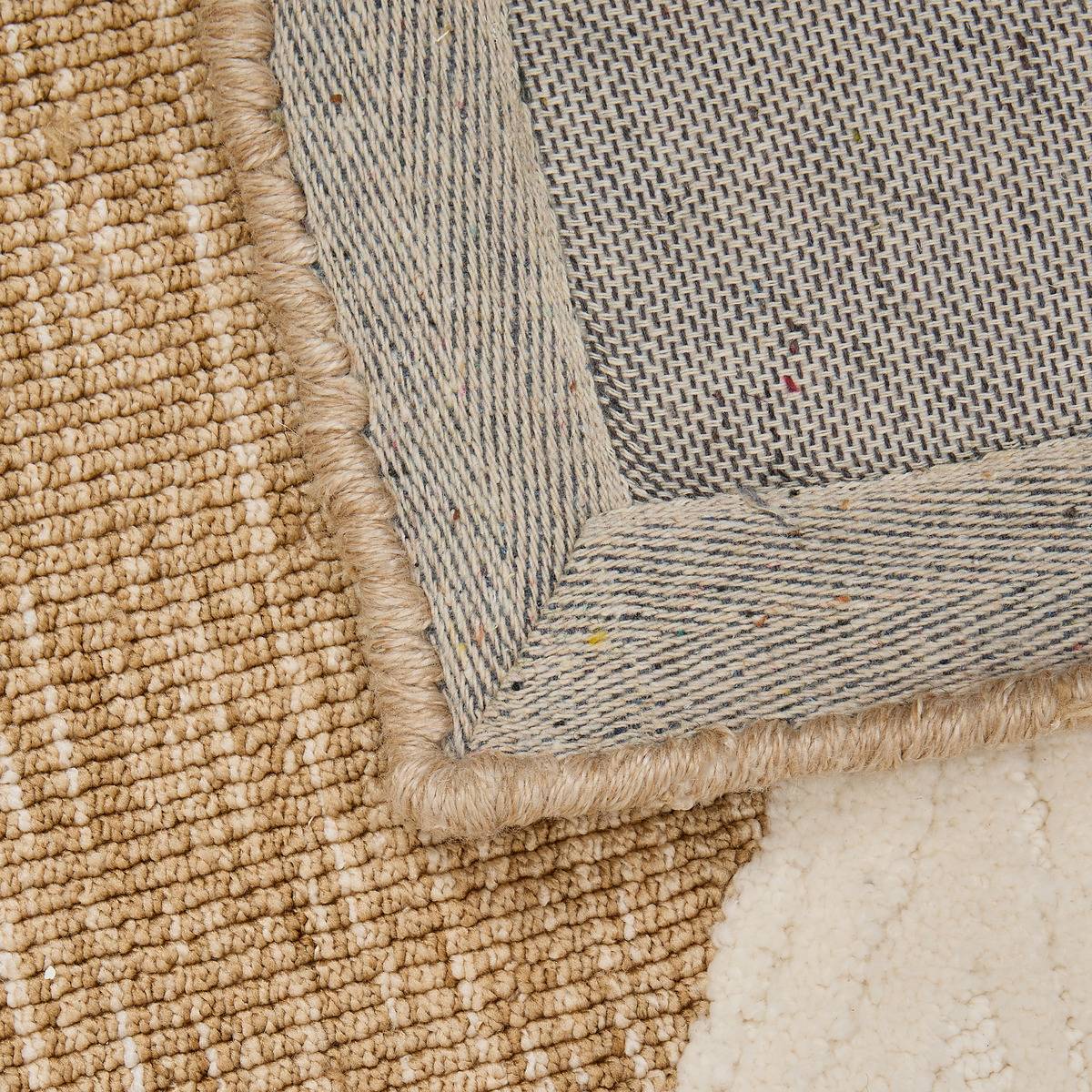 Tapis rectangulaire LOOMIA beige lin, ATMOSPHERA