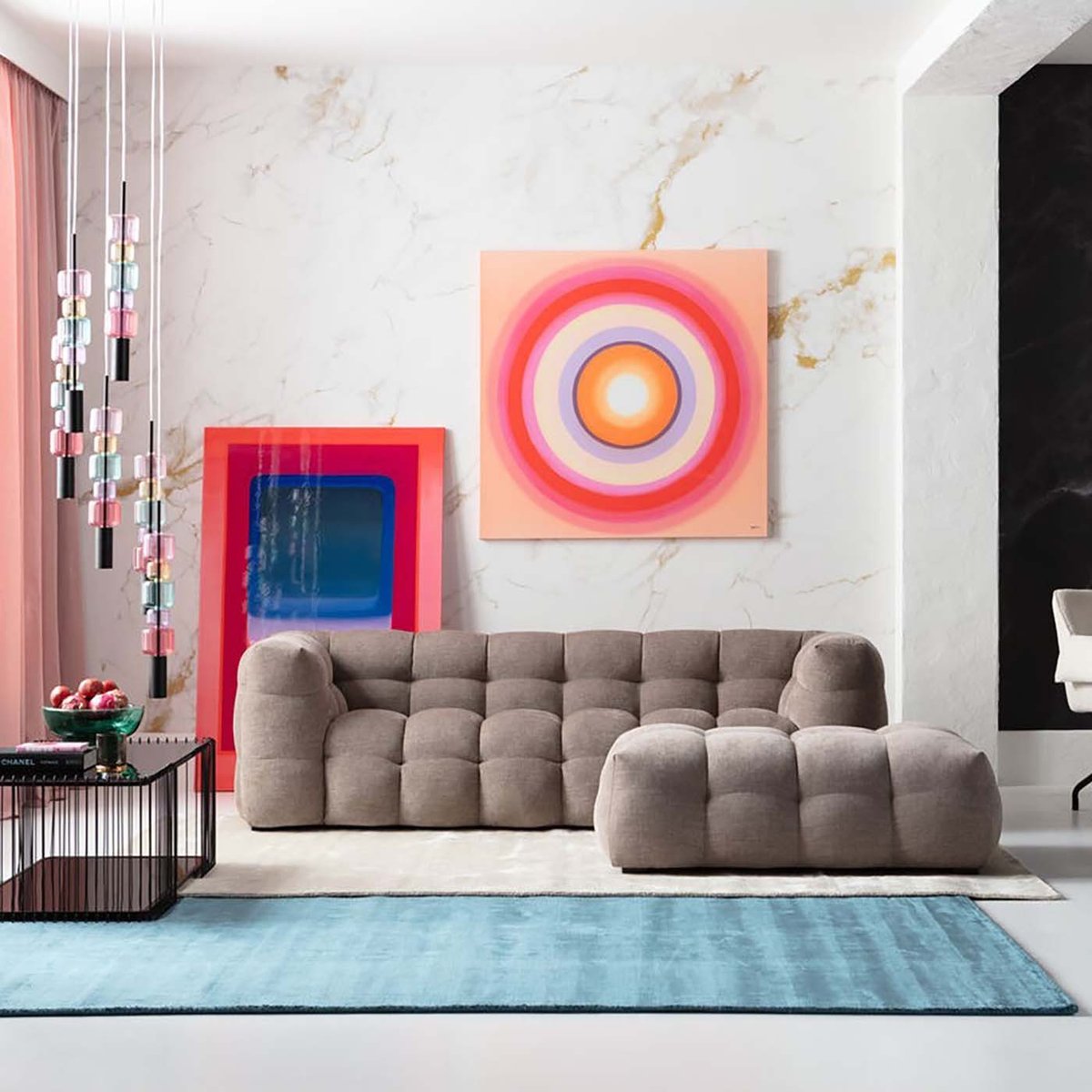 Toile en coton cercles, TENDENCY rose, KARE DESIGN