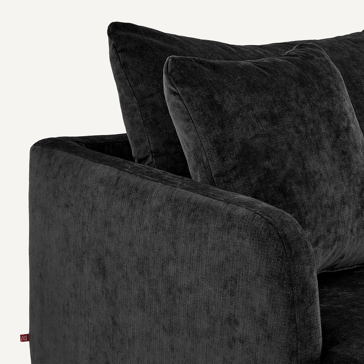 Divano 3 o 4 posti in velluto misto, MODERNISTE, design Emmanuel Gallina carbonio, EMMANUEL GALLINA X AM.PM