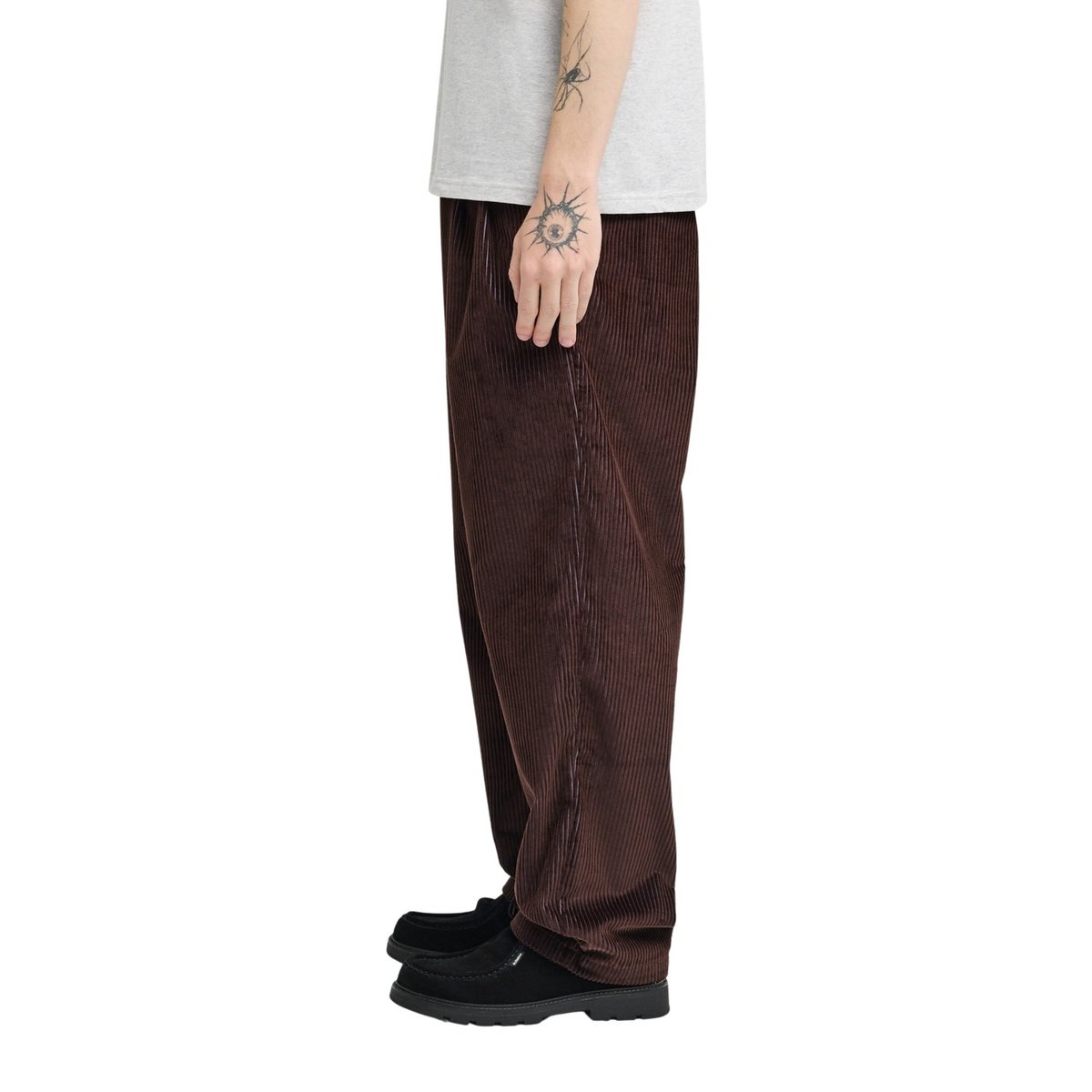 Pantalon en velours BIG PLEATED BI COLOR marron java, ELEMENT