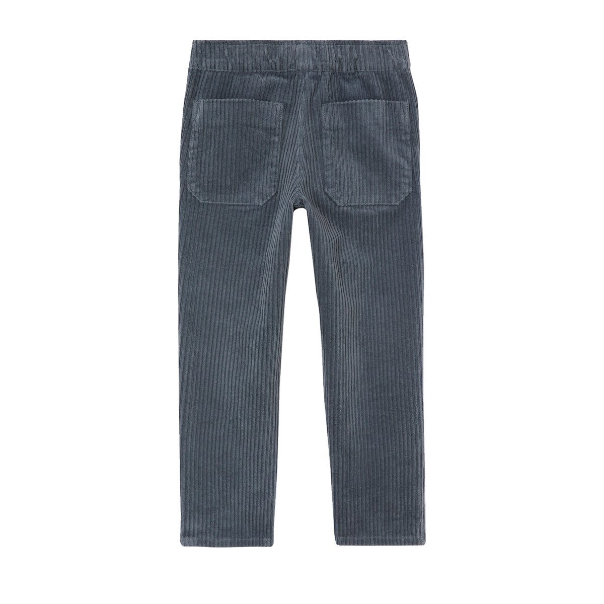 Pantalon en velours côtelé facile à enfiler bleu ardoise, VERTBAUDET