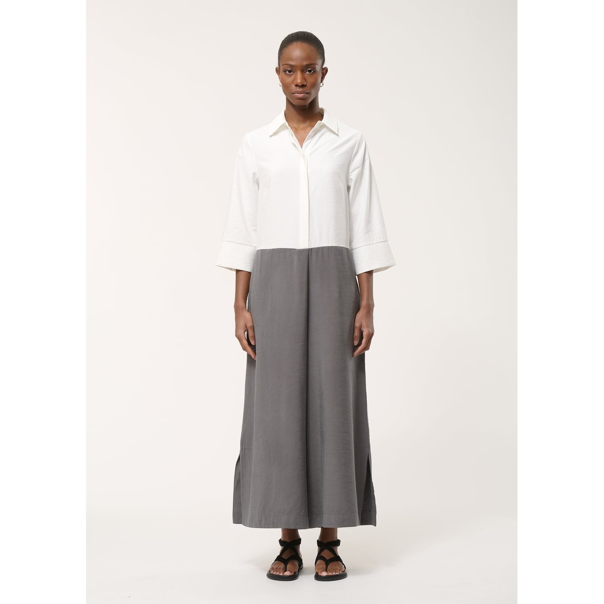 Combinaison bicolore oversize blanc/anthracite, HUMILITY