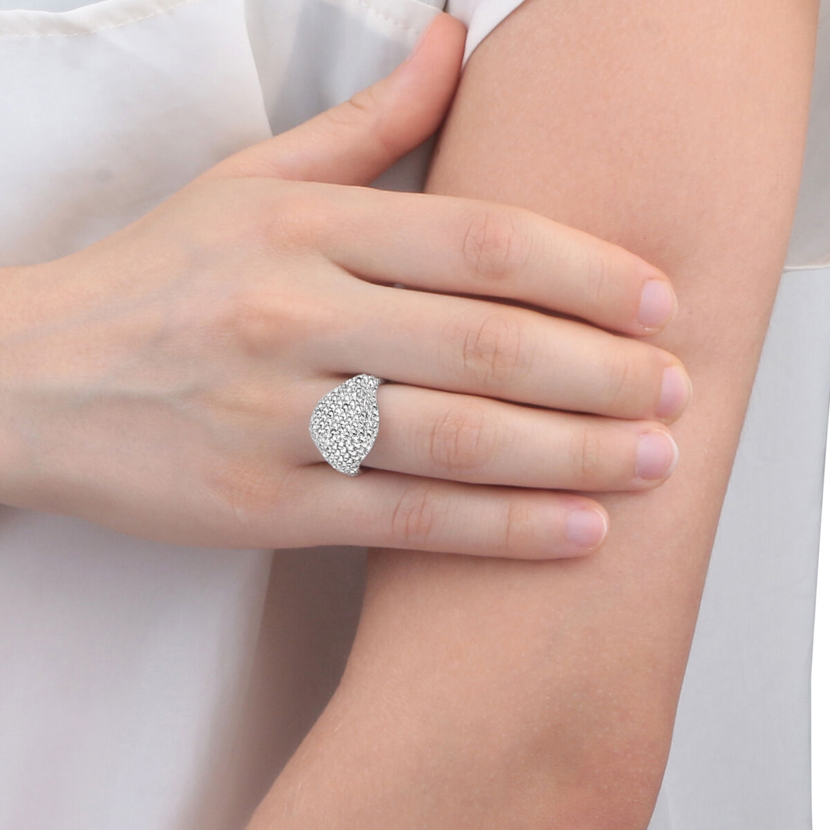 Bague en argent 925 TESORI blanc, MORELLATO