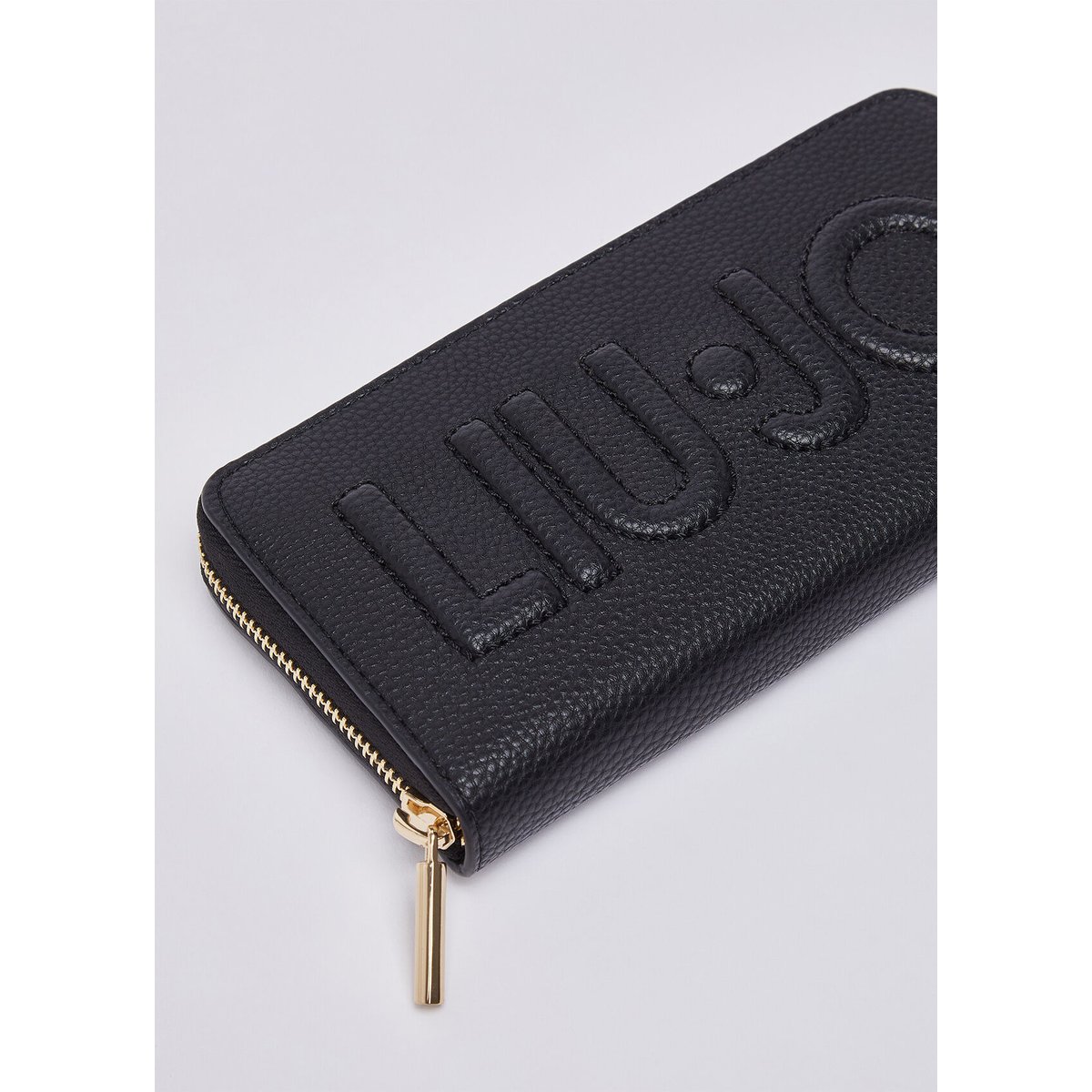 Portefeuille grand format avec logo noir, LIU JO