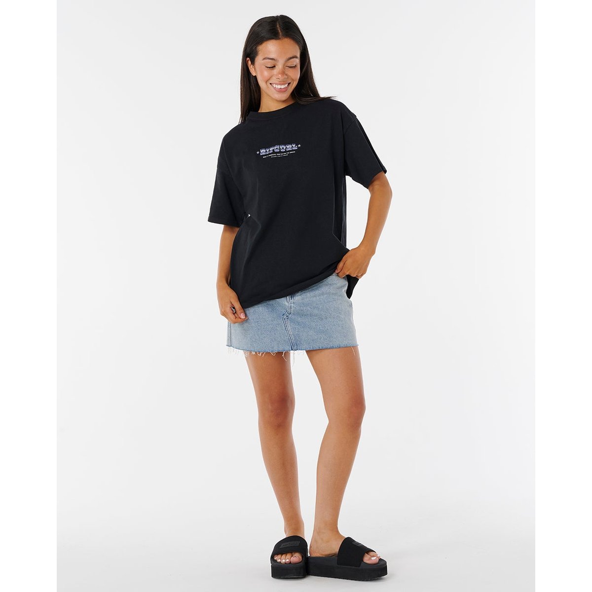 T-shirt à manches courtes PACIFIC RIDER noir, RIP CURL