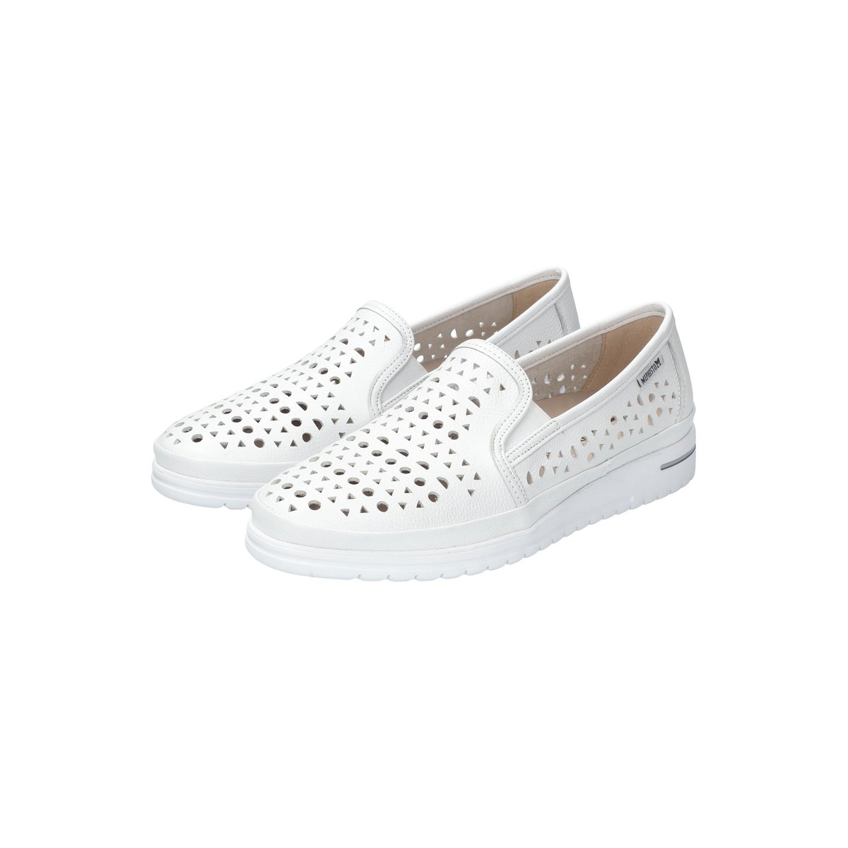 Baskets en cuir JANA PERF blanc p5142, MEPHISTO