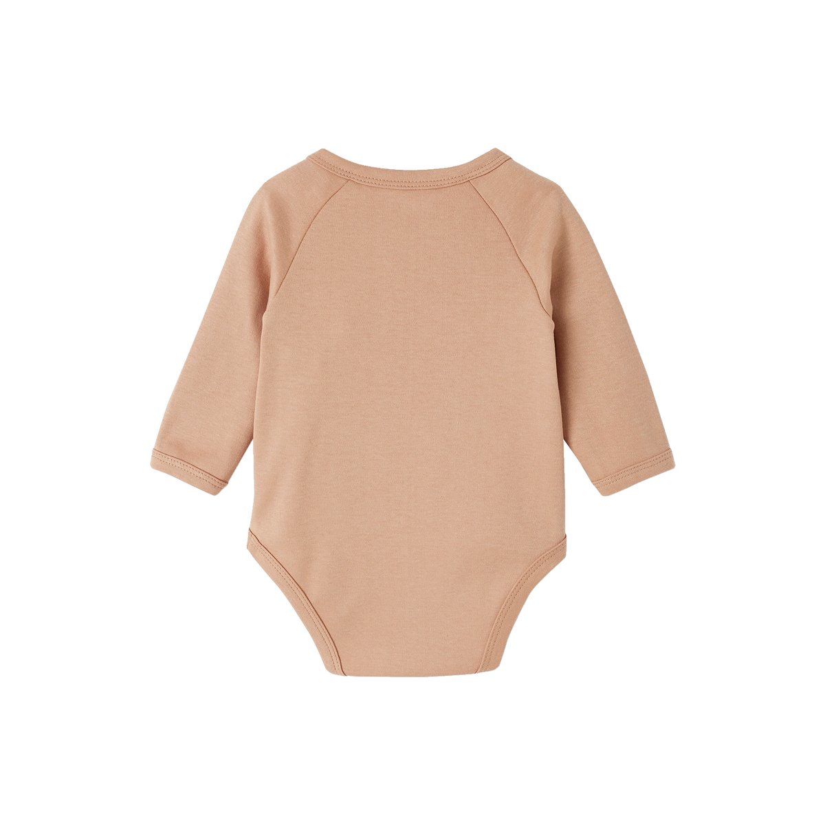 Lot de 5 bodies manches longues ouverture naissance rose poudré, VERTBAUDET