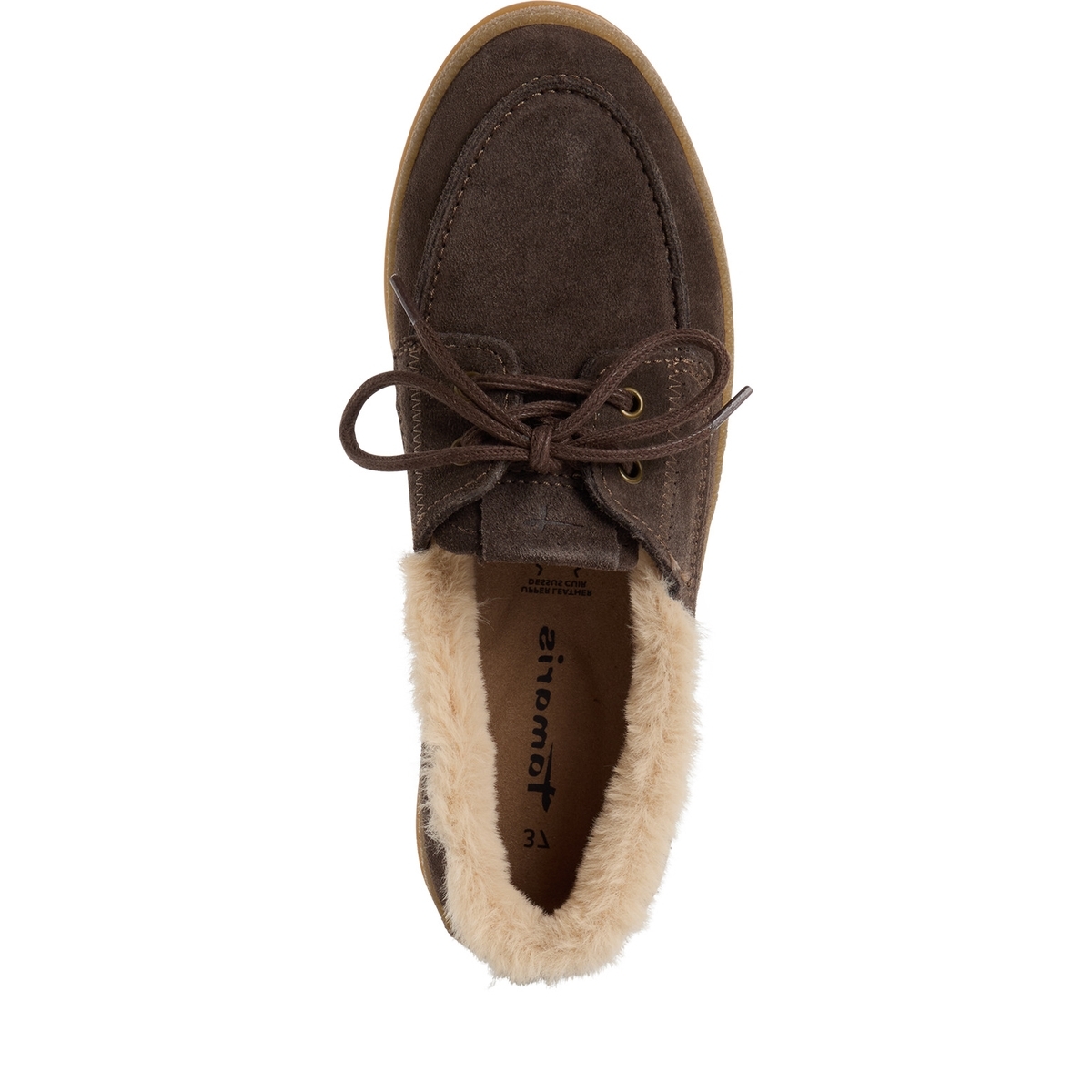 Mocassin en cuir marron mocca, TAMARIS