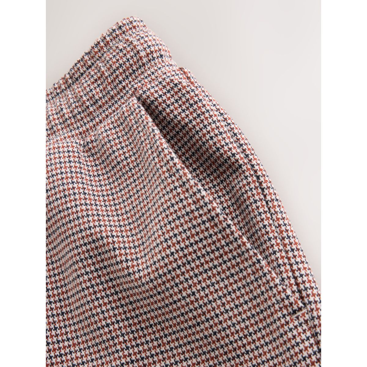 Short en jersey à carreaux pied-de-poule rouge, NEXT