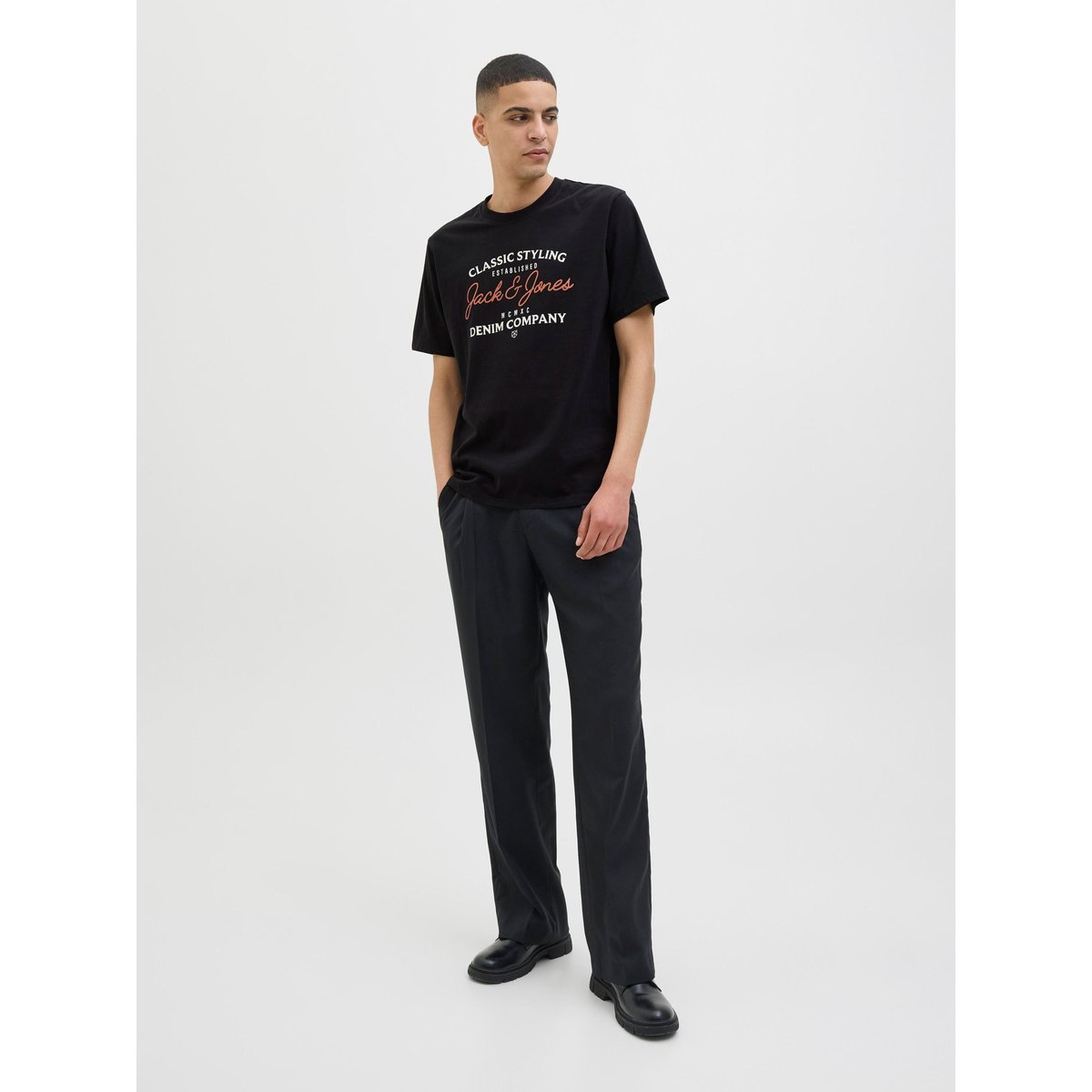 T-Shirt noire - black, JACK & JONES