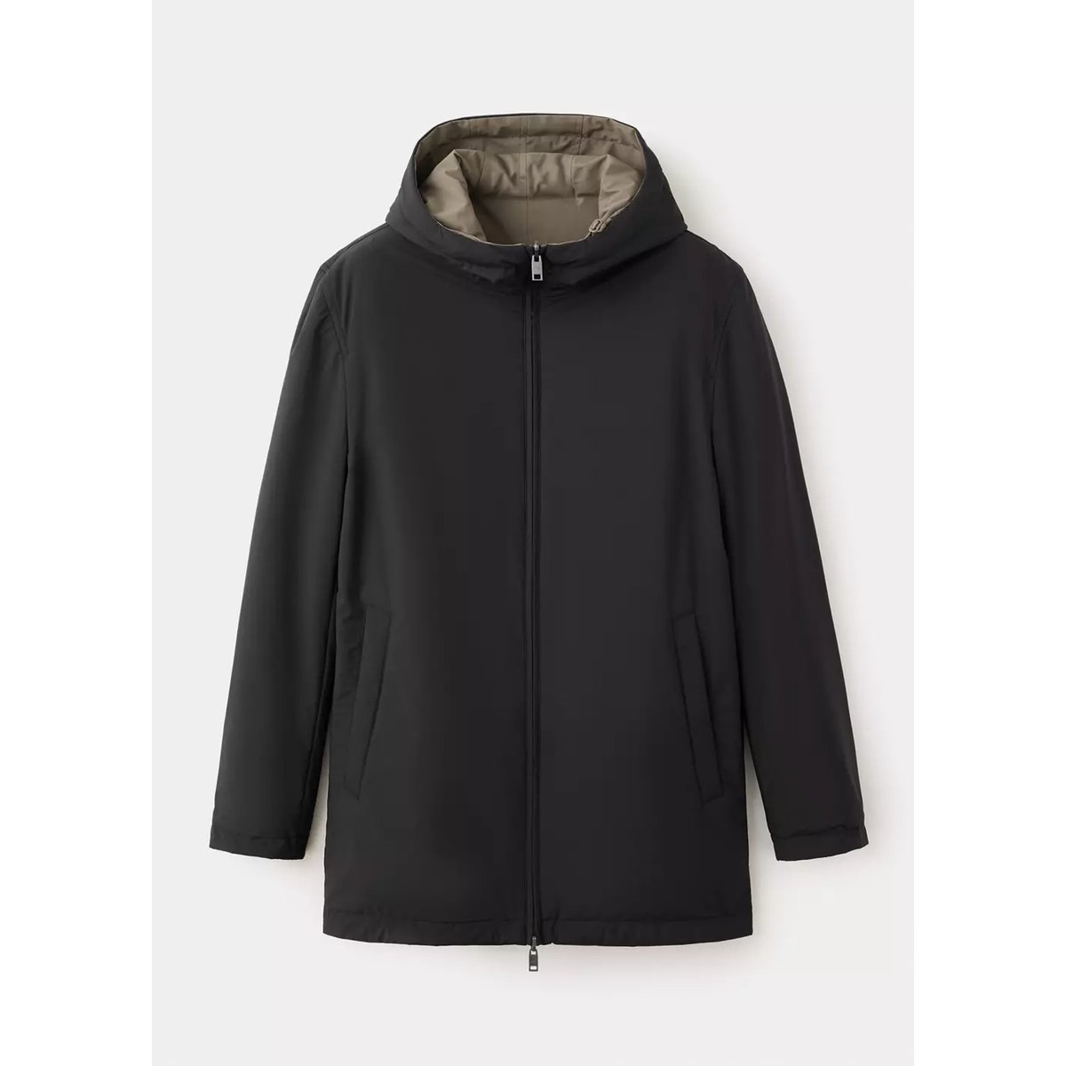 Veste matelassée déperlante et réversible noir, MANGO MAN