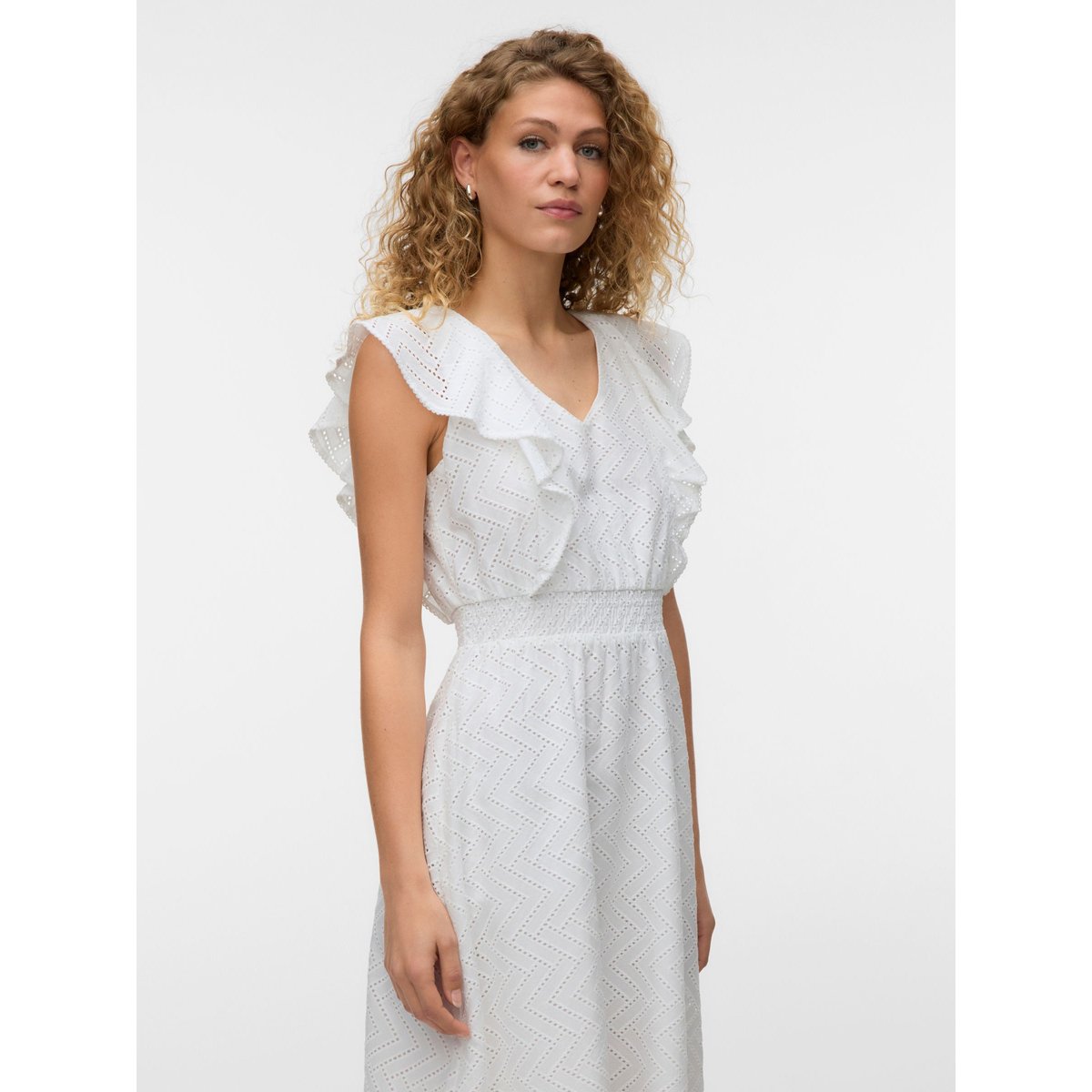Robe Smockée snow white, VERO MODA