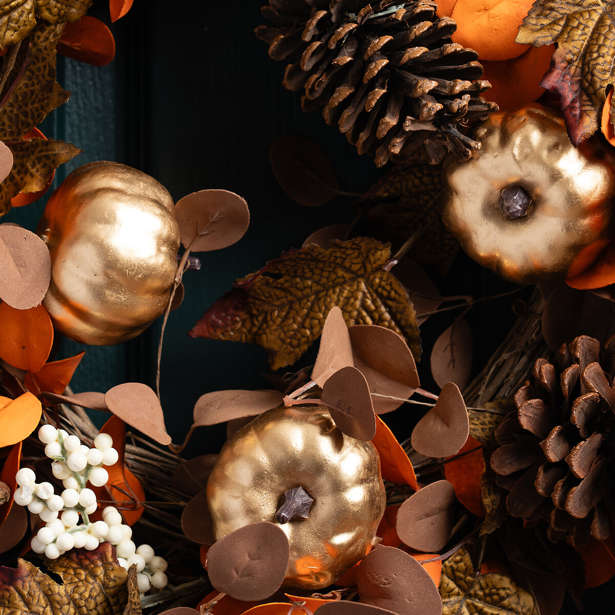 45cm Artificial Premium Wreath brown , SO'HOME