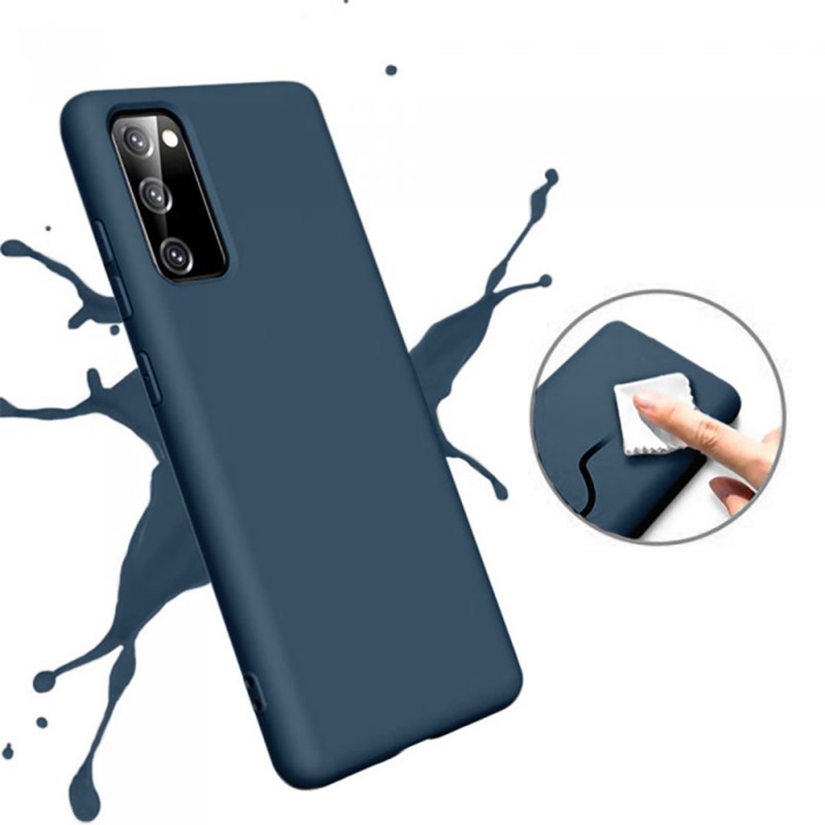 Coque Galaxy S20 Fe antichoc + 2 vitres bleu, EVETANE