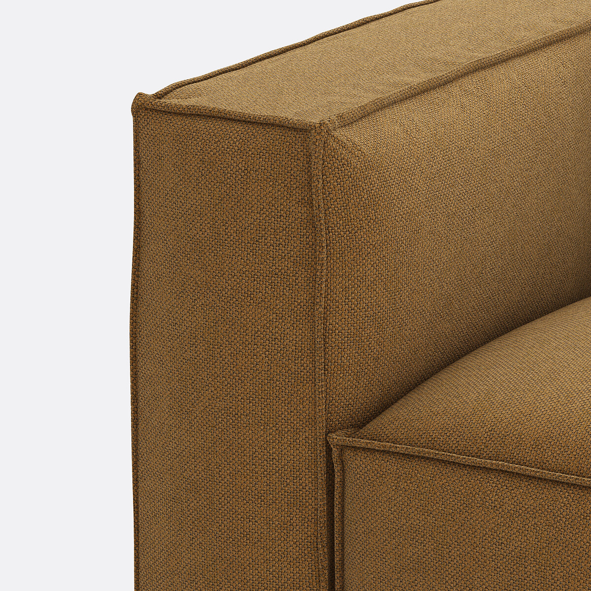 Modulaire zetel 2-zit, gestructureerde stof, Seven karamel, LA REDOUTE INTERIEURS
