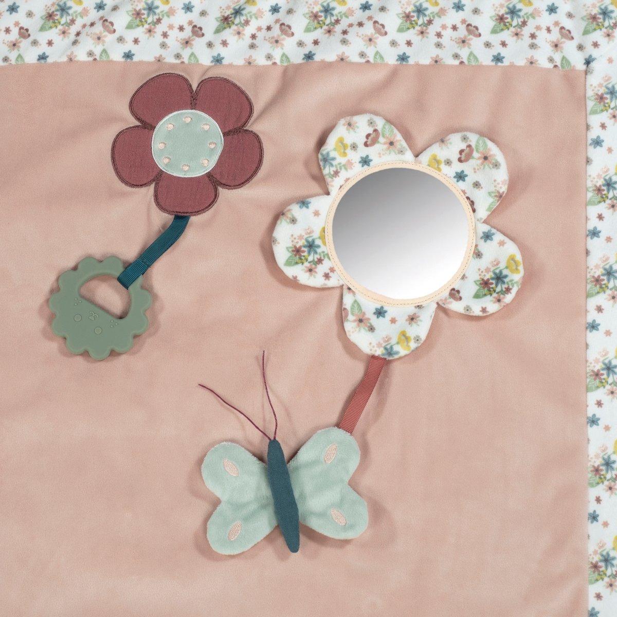 Tapis de jeu rose, vert, blanc, PASITO A PASITO