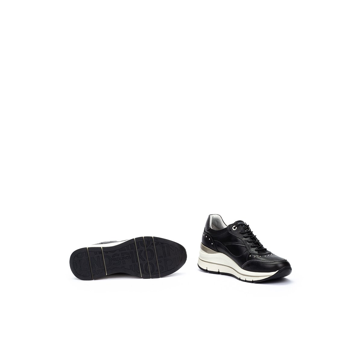 Baskets cuir Girona black, PIKOLINOS