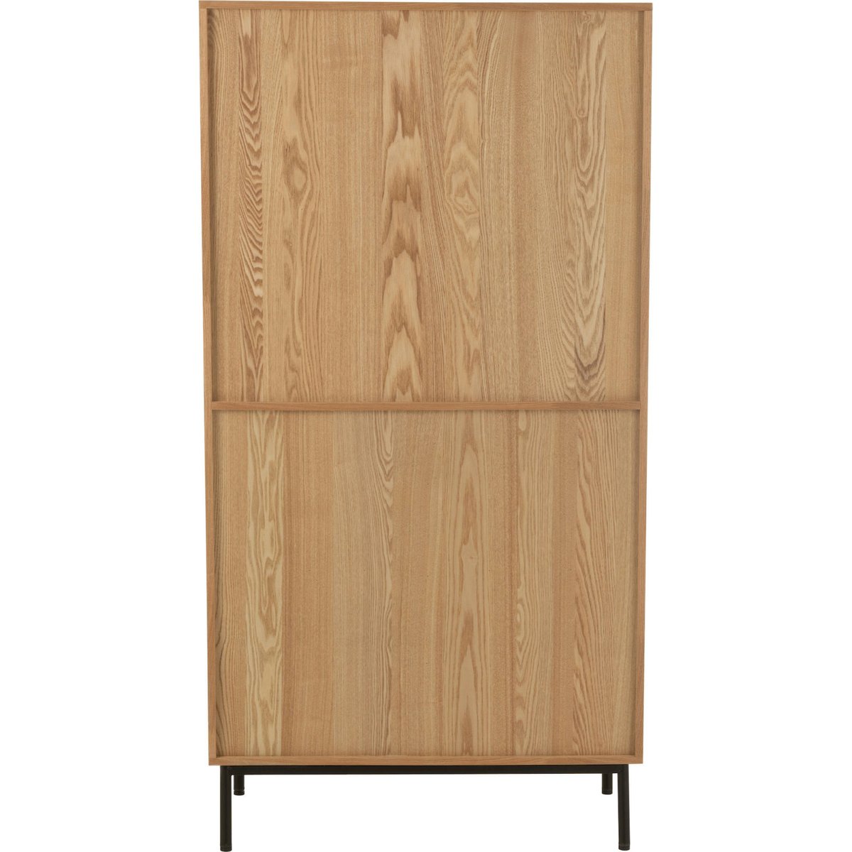 Armoire en bois et métal style contemporain bois naturel et métal noir, RECOLLECTION